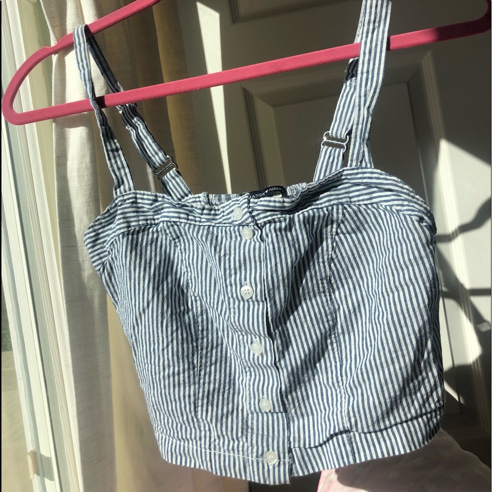 Brandy Melville Striped Crop Tank